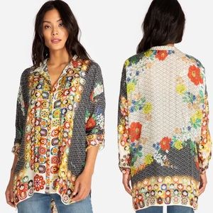 johnny was ginger silk blouse